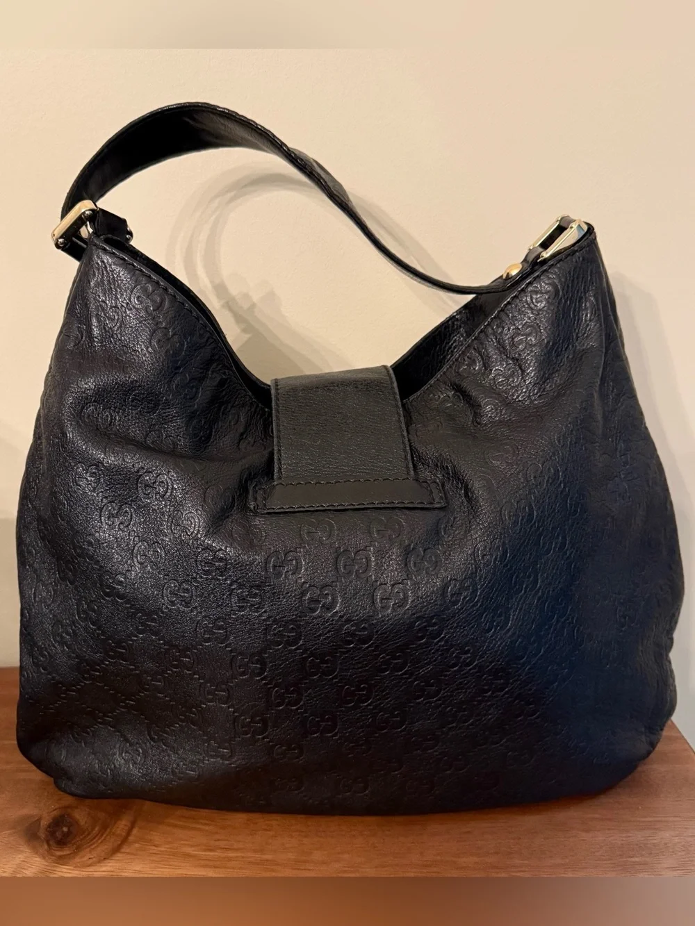 Vintage Gucci Guccissima black bag